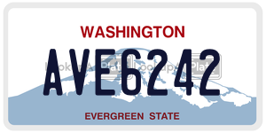 AVE6242  license plate in WA