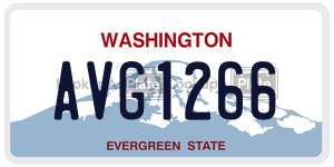 AVG1266  license plate in WA