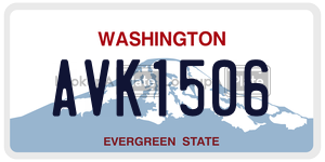 AVK1506  license plate in WA