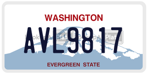 AVL9817  license plate in WA
