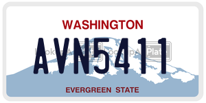 AVN5411 license plate in Washington