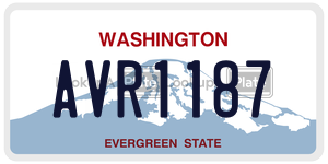 AVR1187  license plate in WA