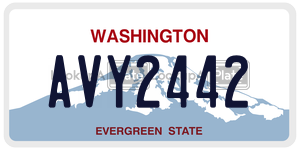 AVY2442  license plate in WA