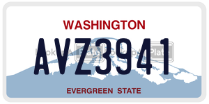 AVZ3941  license plate in WA