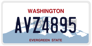 AVZ4895  license plate in WA