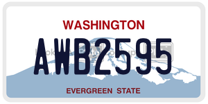 AWB2595  license plate in WA