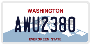AWU2380  license plate in WA