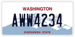 AWW4234  license plate in WA