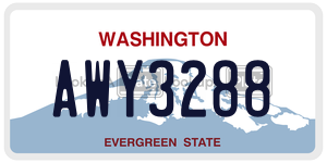 AWY3288  license plate in WA