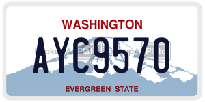 AYC9570  license plate in WA