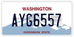 AYG6557  license plate in WA