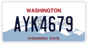 AYK4679  license plate in WA