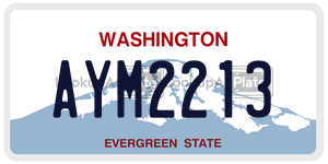 AYM2213 license plate in Washington
