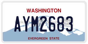 AYM2683 license plate in Washington