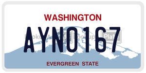 AYN0167  license plate in WA