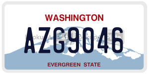 AZG9046  license plate in WA