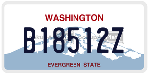 B18512Z license plate in Washington