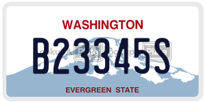 B23345S  license plate in WA