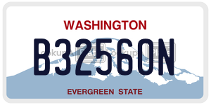 B32560N license plate in Washington
