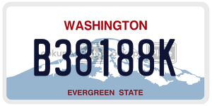 B38188K  license plate in WA