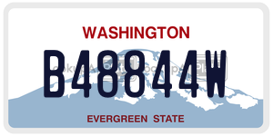 B48844W license plate in Washington