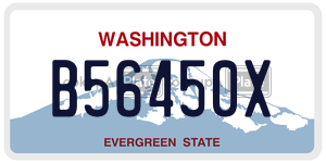 B56450X  license plate in WA