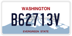 B62713V license plate in Washington
