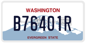 B76401R  license plate in WA