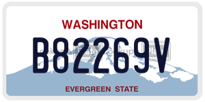 B82269V  license plate in WA