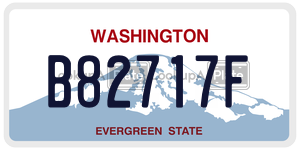 B82717F license plate in Washington