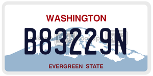 B83229N  license plate in WA