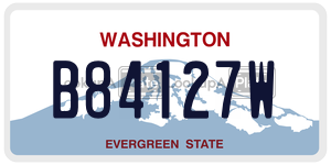 B84127W  license plate in WA