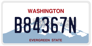B84367N  license plate in WA