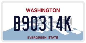 B90314K  license plate in WA