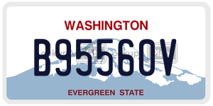 B95560V  license plate in WA