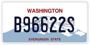 B96622S  license plate in WA