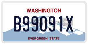 B99091X license plate in Washington