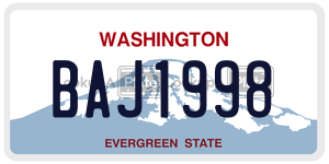 BAJ1998  license plate in WA