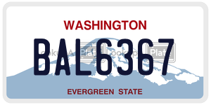 BAL6367 license plate in Washington