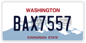 BAX7557  license plate in WA