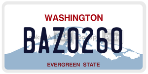 BAZ0260  license plate in WA