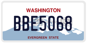 BBE5068  license plate in WA