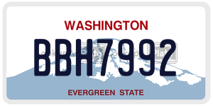 BBH7992  license plate in WA