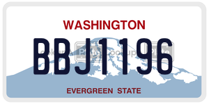 BBJ1196  license plate in WA