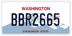 BBR2665  license plate in WA
