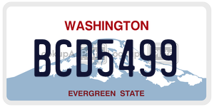 BCD5499 license plate in Washington