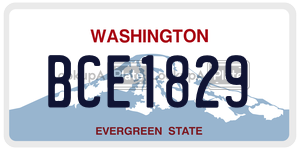 BCE1829  license plate in WA