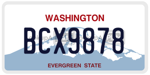 BCX9878  license plate in WA
