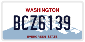 BCZ6139  license plate in WA