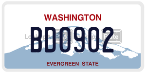 BD0902  license plate in WA